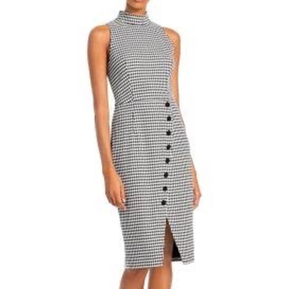 Black Halo Sofie Houndstooth Dress